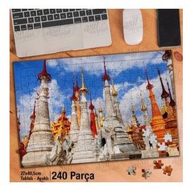 Asil Hobi Antik-Mimari-Asya-Burma Yapboz-Ayak Destekli Çerçeveli 240 Parça Puzzle