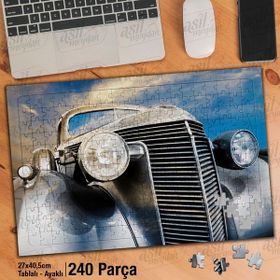 Asil Hobi Antika Araba-Otomobil-Nostalji Yapboz-Ayak Destekli Çerçeveli 240 Parça Puzzle