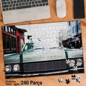 Asil Hobi Araba-Continental-Otomobil-Nostalji Yapboz-Ayak Destekli Çerçeveli 240 Parça Puzzle