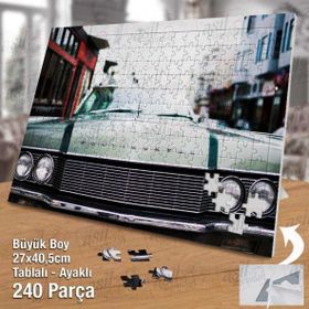 Asil Hobi Araba-Continental-Otomobil-Nostalji Yapboz-Ayak Destekli Çerçeveli 240 Parça Puzzle