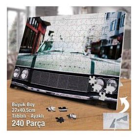 Asil Hobi Araba-Continental-Otomobil-Nostalji Yapboz-Ayak Destekli Çerçeveli 240 Parça Puzzle