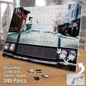 Asil Hobi Araba-Continental-Otomobil-Nostalji Yapboz-Ayak Destekli Çerçeveli 240 Parça Puzzle