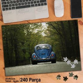 Asil Hobi Araba-Klasik Otomobil-Orman-Nostaji Yapboz-Ayak Destekli Çerçeveli 240 Parça Puzzle