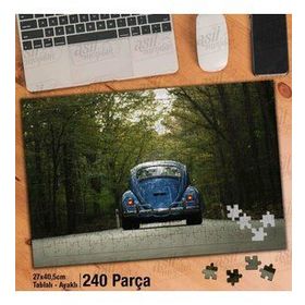 Asil Hobi Araba-Klasik Otomobil-Orman-Nostaji Yapboz-Ayak Destekli Çerçeveli 240 Parça Puzzle