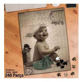 Asil Hobi Aşçı Bebek-Retro-Mutfak-Kepçe Yapboz-Ayak Destekli Çerçeveli 240 Parça Puzzle