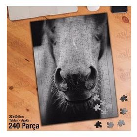 Asil Hobi At-Yakın Çekim-Vahşi Hayvan Yapboz-Ayak Destekli Çerçeveli 240 Parça Puzzle