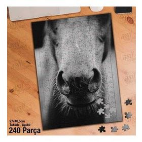 Asil Hobi At-Yakın Çekim-Vahşi Hayvan Yapboz-Ayak Destekli Çerçeveli 240 Parça Puzzle