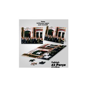 Asil Hobi Atatürk-Türkiye Büyük Millet Meclisi-Yapboz-Ayak Destekli Çerçeveli 42 Parça Puzzle
