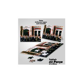 Asil Hobi Atatürk-Türkiye Büyük Millet Meclisi-Yapboz-Ayak Destekli Çerçeveli 42 Parça Puzzle