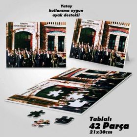 Asil Hobi Atatürk-Türkiye Büyük Millet Meclisi-Yapboz-Ayak Destekli Çerçeveli 42 Parça Puzzle