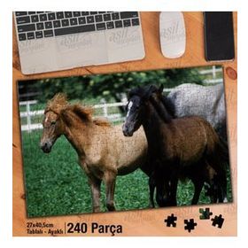 Asil Hobi Atlar-Kısrak-Hayvan-Doğa 240 Parça Puzzle-Yapboz