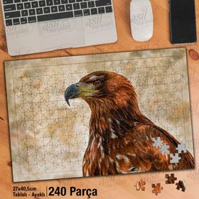 Asil Hobi Av Kartalı-Kartal-Yırtıcı Kuş-Doğa Yapboz-Ayak Destekli Çerçeveli 240 Parça Puzzle