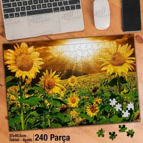 Asil Hobi Ay Çiçeği-Gün Işığı-Bitki-Doğa Yapboz-Ayak Destekli Çerçeveli 240 Parça Puzzle