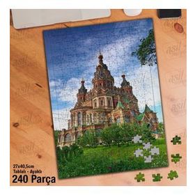 Asil Hobi Aziz Peter-Paul Kilisesi-Rusya Kilisesi Yapboz-Ayak Destekli Çerçeveli 240 Parça Puzzle