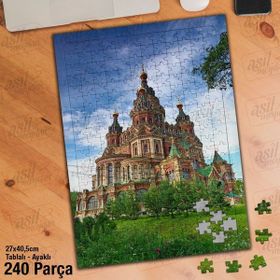 Asil Hobi Aziz Peter-Paul Kilisesi-Rusya Kilisesi Yapboz-Ayak Destekli Çerçeveli 240 Parça Puzzle