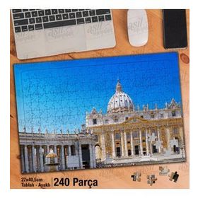 Asil Hobi Aziz Petrus Meydanı-Antik-Mimari Yapboz-Ayak Destekli Çerçeveli 240 Parça Puzzle