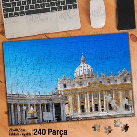 Asil Hobi Aziz Petrus Meydanı-Antik-Mimari Yapboz-Ayak Destekli Çerçeveli 240 Parça Puzzle