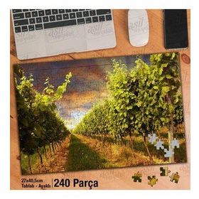 Asil Hobi Bağ-Bahçe-Doğa-Tarla Yapboz-Ayak Destekli Çerçeveli 240 Parça Puzzle