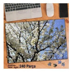 Asil Hobi Bahar-Çiçek Açmış Ağaç Dalları-Doğa Yapboz-Ayak Destekli Çerçeveli 240 Parça Puzzle