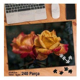 Asil Hobi Bahçe-Kırmızı Güller-Sarı Güller Yapboz-Ayak Destekli Çerçeveli 240 Parça Puzzle