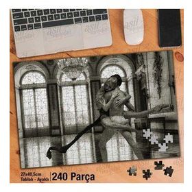 Asil Hobi Balerin-Balo Salonu-Dansçılar-Sanat Yapboz-Ayak Destekli Çerçeveli 240 Parça Puzzle