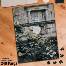 Asil Hobi Balkonda Sarmaşık Güller-Bitki Yapboz-Ayak Destekli Çerçeveli 240 Parça Puzzle