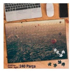 Asil Hobi Balon-Tatil-Gezi-Gökyüzü-Manzara Yapboz-Ayak Destekli Çerçeveli 240 Parça Puzzle