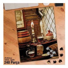 Asil Hobi Bar-Bira-Fıçı Yapboz-Ayak Destekli Çerçeveli 240 Parça Puzzle