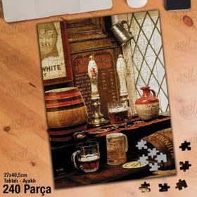Asil Hobi Bar-Bira-Fıçı Yapboz-Ayak Destekli Çerçeveli 240 Parça Puzzle