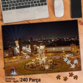 Asil Hobi Barcelona Geceleri Plaza Espana-Mimari Yapboz-Ayak Destekli Çerçeveli 240 Parça Puzzle