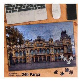 Asil Hobi Barselona-İspanya-Mimari-Kent Yapboz-Ayak Destekli Çerçeveli 240 Parça Puzzle