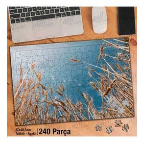Asil Hobi Başak-Buğday-Gökyüzü-Bitki Yapboz-Ayak Destekli Çerçeveli 240 Parça Puzzle