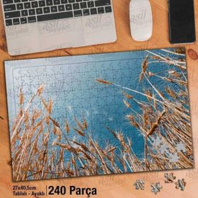 Asil Hobi Başak-Buğday-Gökyüzü-Bitki Yapboz-Ayak Destekli Çerçeveli 240 Parça Puzzle