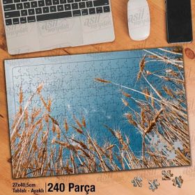 Asil Hobi Başak-Buğday-Gökyüzü-Bitki Yapboz-Ayak Destekli Çerçeveli 240 Parça Puzzle