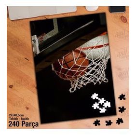Asil Hobi Basketbol-Pota-Maç Yapboz-Ayak Destekli Çerçeveli 240 Parça Puzzle