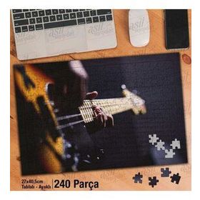 Asil Hobi Bass Gitar-Müzik-Beste-Nota-Şarkı Yapboz-Ayak Destekli Çerçeveli 240 Parça Puzzle