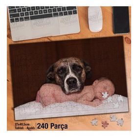 Asil Hobi Bebek Ve Köpek-Evcil Hayvanlar Yapboz-Ayak Destekli Çerçeveli 240 Parça Puzzle
