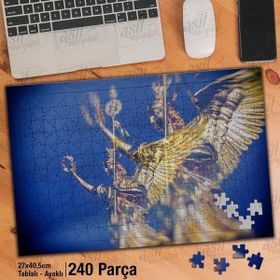 Asil Hobi Berlin Zafer Sütunu-Heykel-Anıt Yapboz-Ayak Destekli Çerçeveli 240 Parça Puzzle