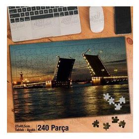 Asil Hobi Beyaz Geceler St Petersburg Rusya-Köprü Yapboz-Ayak Destekli Çerçeveli 240 Parça Puzzle
