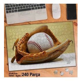 Asil Hobi Beyzbol Topu Ve Eldiveni-Spor-Oyun-Yapboz-Ayak Destekli 240 Parça Puzzle