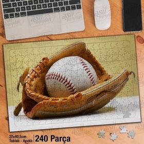 Asil Hobi Beyzbol Topu Ve Eldiveni-Spor-Oyun-Yapboz-Ayak Destekli 240 Parça Puzzle