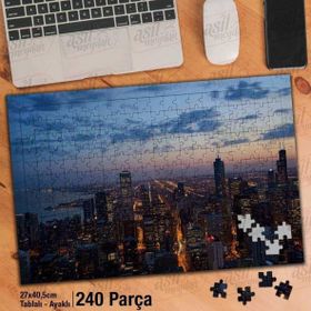 Asil Hobi Binalar-Şehir-Cityscape-Şehir-Manzara Yapboz-Ayak Destekli Çerçeveli 240 Parça Puzzle