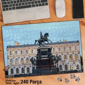 Asil Hobi Binicilik Heykeli-Petersburg-Mimari Yapboz-Ayak Destekli Çerçeveli 240 Parça Puzzle