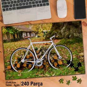 Asil Hobi Bisiklet-Doğa-Sonbahar-Manzara Yapboz-Ayak Destekli Çerçeveli 240 Parça Puzzle