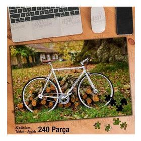Asil Hobi Bisiklet-Doğa-Sonbahar-Manzara Yapboz-Ayak Destekli Çerçeveli 240 Parça Puzzle