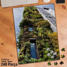 Asil Hobi Bitki Evi-Perspektif Çekim-Mimari-Naturel-Yapboz-Ayak Destekli 240 Parça Puzzle