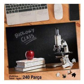 Asil Hobi Biyolog-Elma-Kimya-Simya-Labarotuvar Yapboz-Ayak Destekli Çerçeveli 240 Parça Puzzle