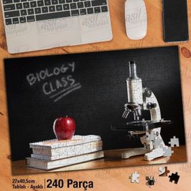 Asil Hobi Biyolog-Elma-Kimya-Simya-Labarotuvar Yapboz-Ayak Destekli Çerçeveli 240 Parça Puzzle