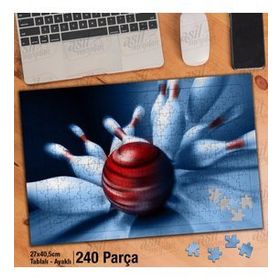 Asil Hobi Bowling-Kuka-Oyun-Yapboz-Ayak Destekli 240 Parça Puzzle