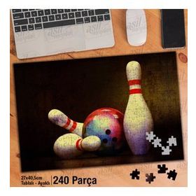 Asil Hobi Bowling-Kuka-Top-Oyun-Spor-Yapboz-Ayak Destekli 240 Parça Puzzle